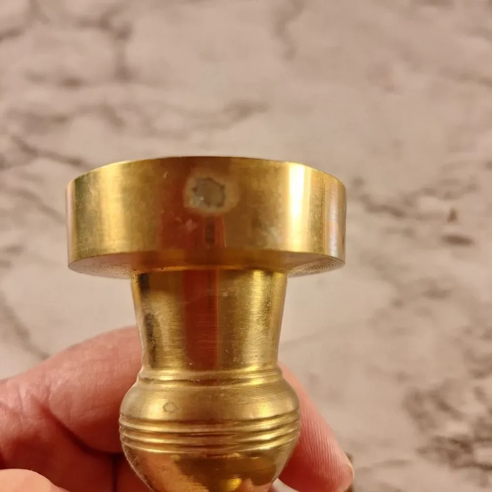 Vintage Mid 20th Century Brass‎ Candle Holder 3.5